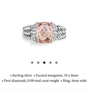 David Yurman Morganite Petite Wheaton Ring